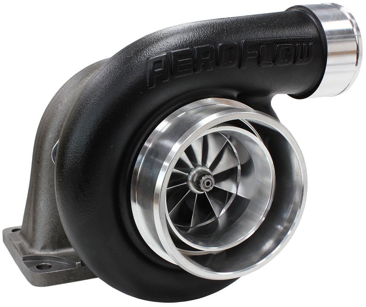 Aeroflow Performance External Wastegate, T3 Inlet Flange, V-Band Exhaust Flange Aeroflow BOOSTED 6662 .63 Turbocharger 900HP, Hi Temp Black Finish AF8005-3015BLK SR