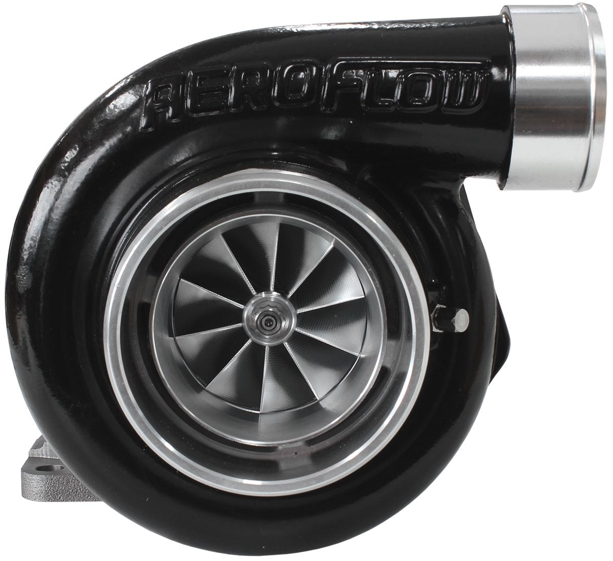 Aeroflow Performance External Wastegate, T3 Inlet Flange, V-Band Exhaust Flange Aeroflow BOOSTED 6762 1.06 Turbocharger 950HP, Hi Temp Black Finish AF8005-3030BLK SR