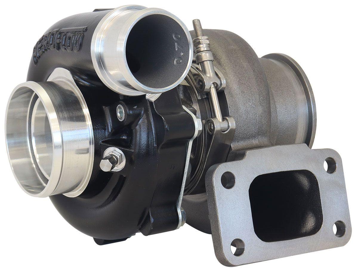 Aeroflow Performance External Wastegate, T3 Inlet Flange, V-Band Exhaust Flange Aeroflow BOOSTED B5455 .83 Turbocharger 660HP, Hi Temp Black Finish AF8005-3036BLK SR