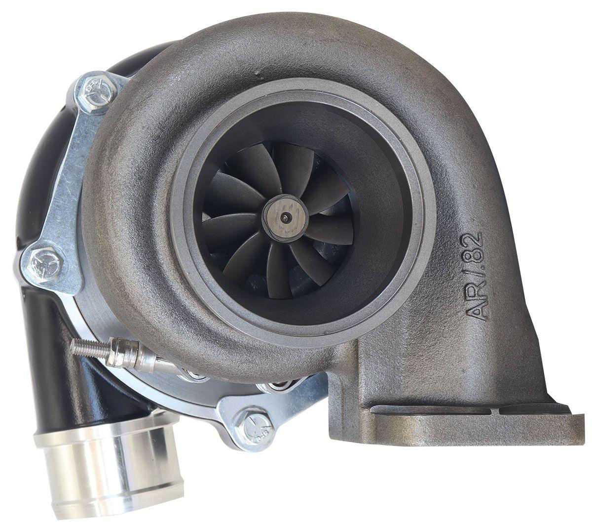 Aeroflow Performance External Wastegate, T3 Inlet Flange, V-Band Exhaust Flange Aeroflow BOOSTED B5455 .83 Turbocharger 660HP, Hi Temp Black Finish AF8005-3036BLK SR