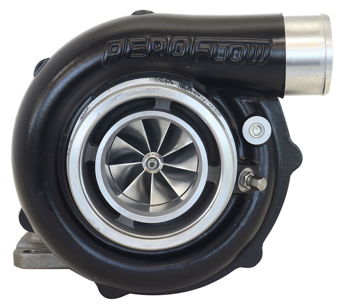 Aeroflow Performance External Wastegate, T3 Inlet Flange, V-Band Exhaust Flange Aeroflow BOOSTED B5855 .83 Turbocharger 770HP, Hi Temp Black Finish AF8005-3044BLK SR