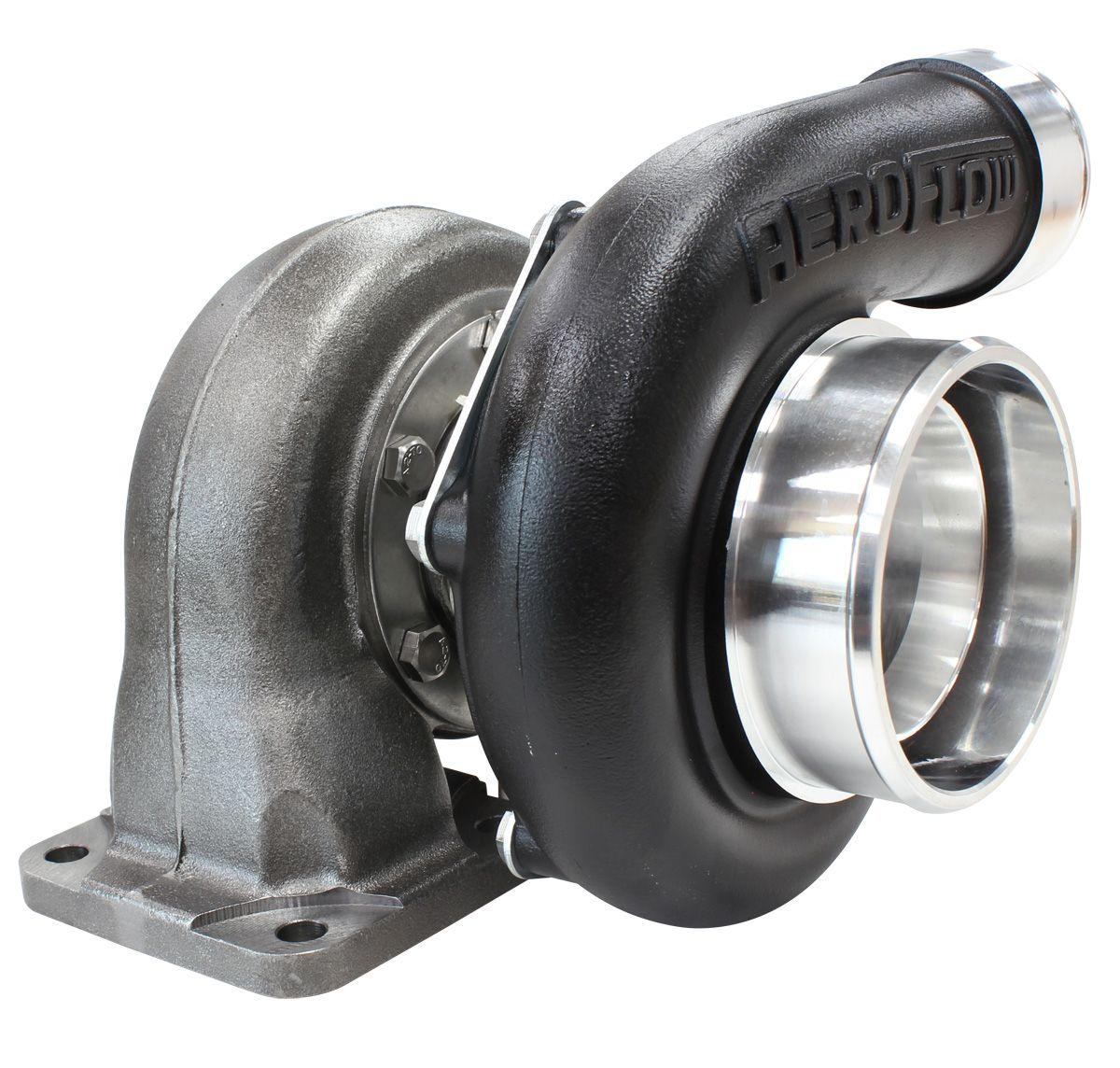Aeroflow Performance External Wastegate, T4 Inlet Flange, V-Band Exhaust Flange Aeroflow BOOSTED 6762 T4 .82 Turbocharger 950HP, Hi Temp Black Finish AF8005-4022BLK SR