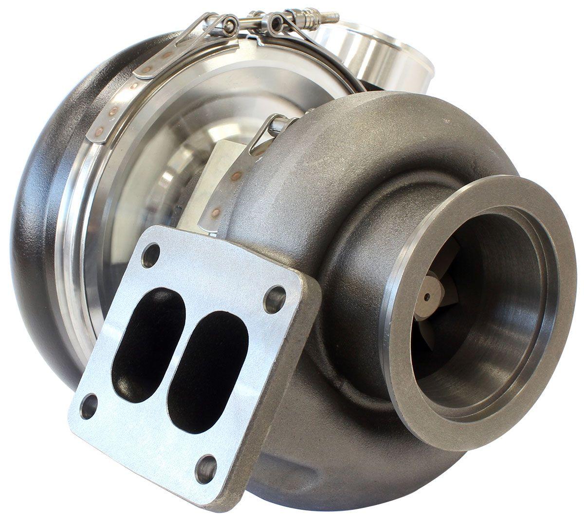 Aeroflow Performance External Wastegate, T4 Inlet Flange, V-Band Exhaust Flange Aeroflow BOOSTED 7375 T4 1.25 Turbocharger 1200HP, Hi Temp Black Finish AF8005-4042BLK SR