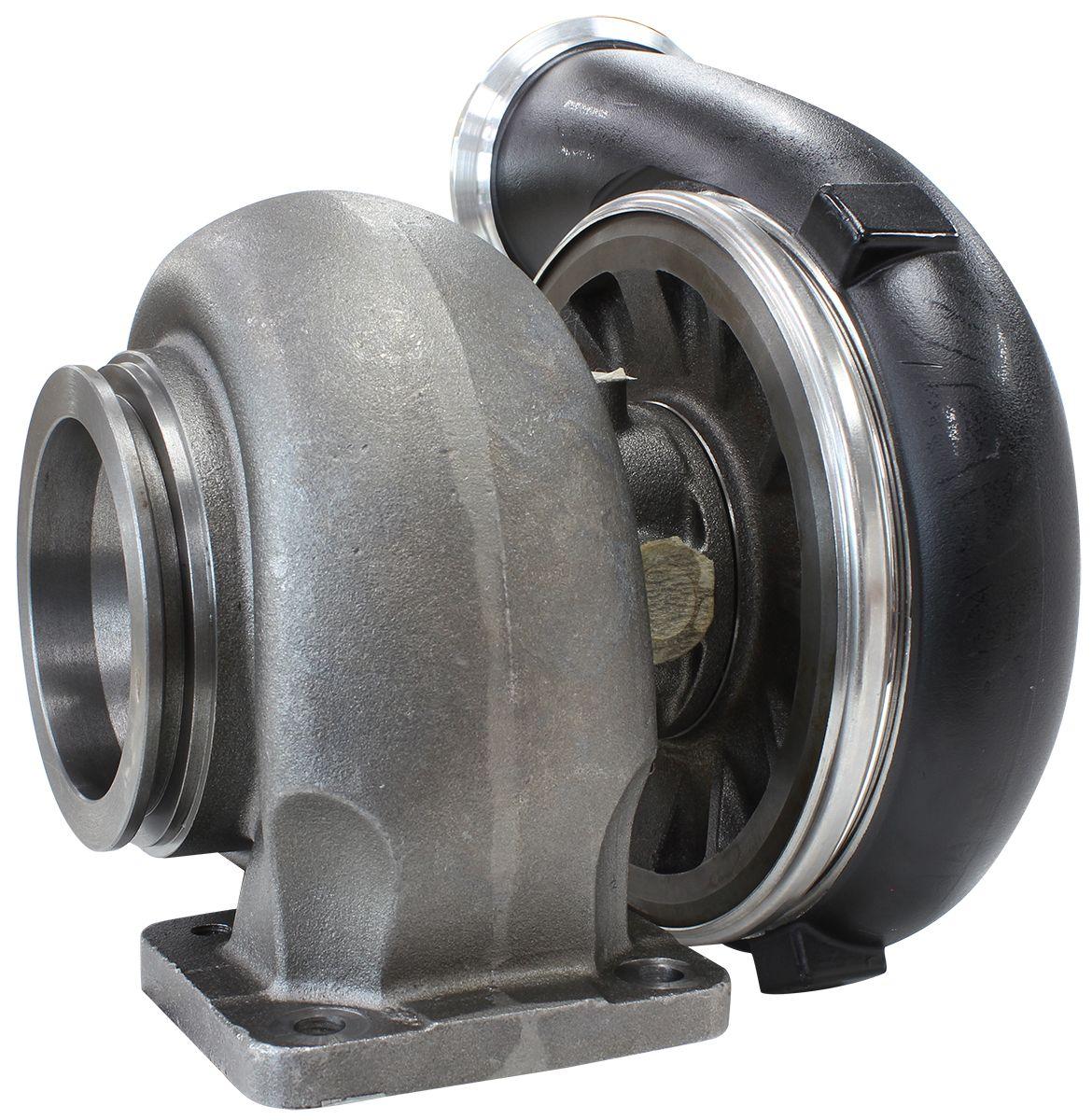 Aeroflow Performance External Wastegate, T4 Twin Entry Inlet Flange, V-Band Exhaust Flange Aeroflow BOOSTED 7075 T4 1.15 Turbocharger 950HP, Hi Temp Black Finish AF8005-4004BLK SR