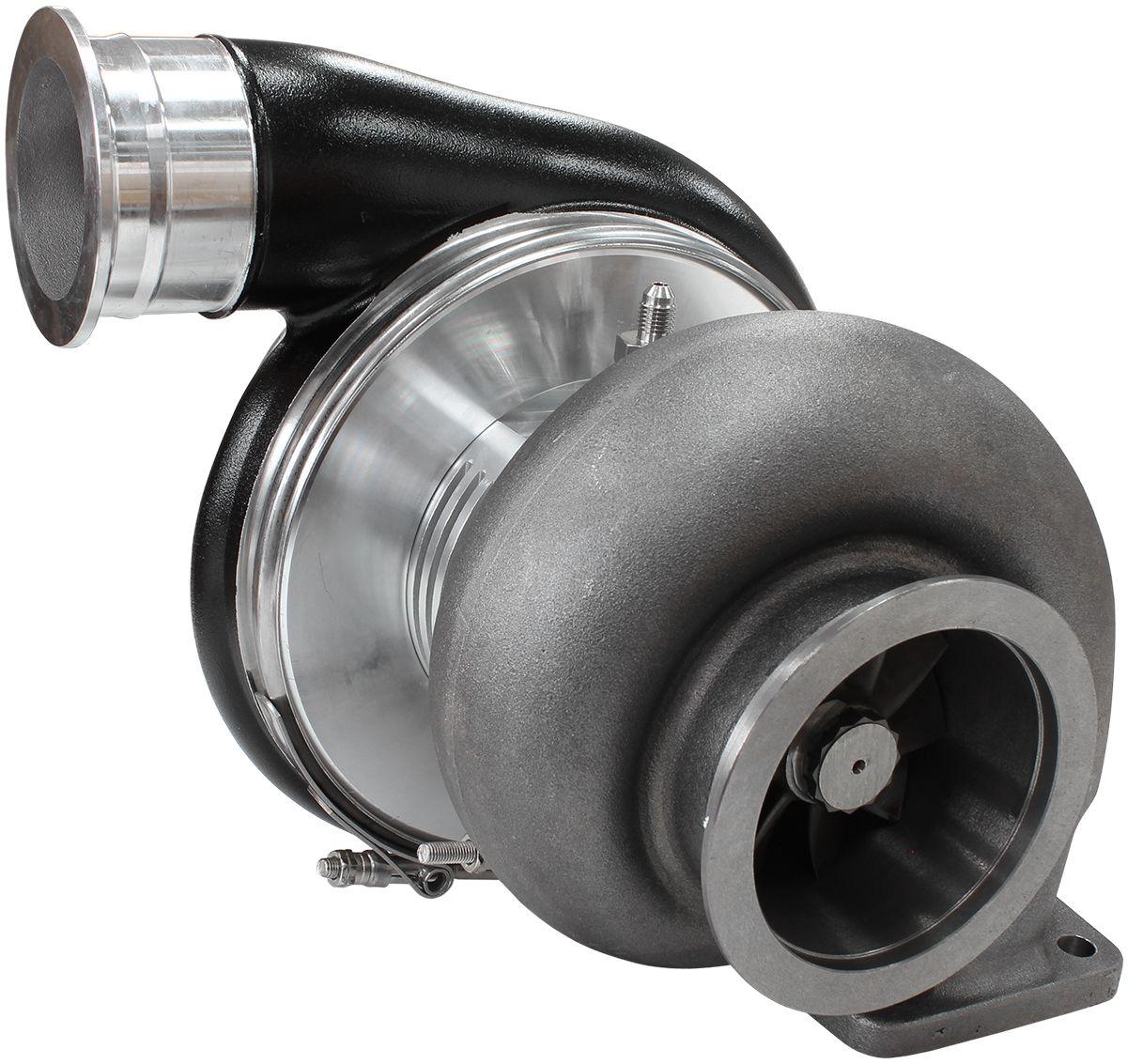 Aeroflow Performance External Wastegate, T4 Twin Entry Inlet Flange, V-Band Exhaust Flange Aeroflow BOOSTED 7588 T4 1.25 Turbocharger 1500HP, Hi Temp Black Finish AF8005-4027BLK SR