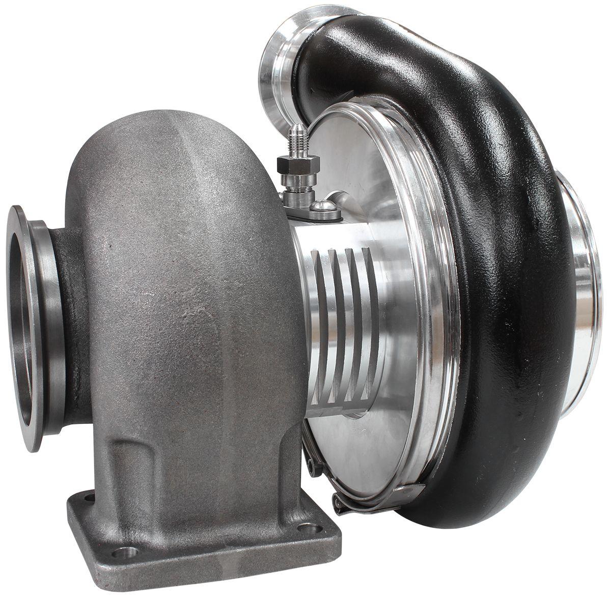 Aeroflow Performance External Wastegate, T4 Twin Entry Inlet Flange, V-Band Exhaust Flange Aeroflow BOOSTED 7588 T4 1.25 Turbocharger 1500HP, Hi Temp Black Finish AF8005-4027BLK SR