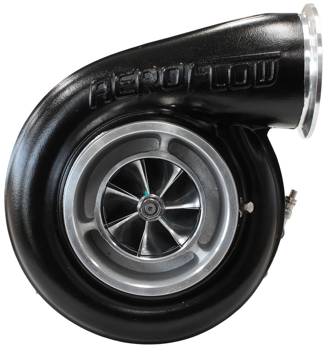 Aeroflow Performance External Wastegate, T4 Twin Entry Inlet Flange, V-Band Exhaust Flange Aeroflow BOOSTED 7588 T4 1.25 Turbocharger 1500HP, Hi Temp Black Finish AF8006-4027BLK SR
