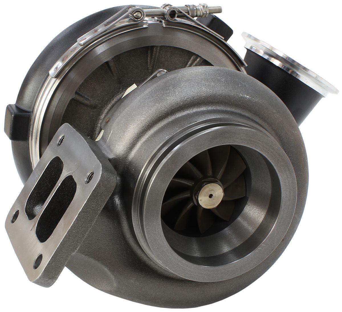 Aeroflow Performance External Wastegate, T4 Twin Entry Inlet Flange, V-Band Exhaust Flange Aeroflow BOOSTED 7675 T4 1.15 Turbocharger 1120HP, Hi Temp Black Finish AF8005-4005BLK SR