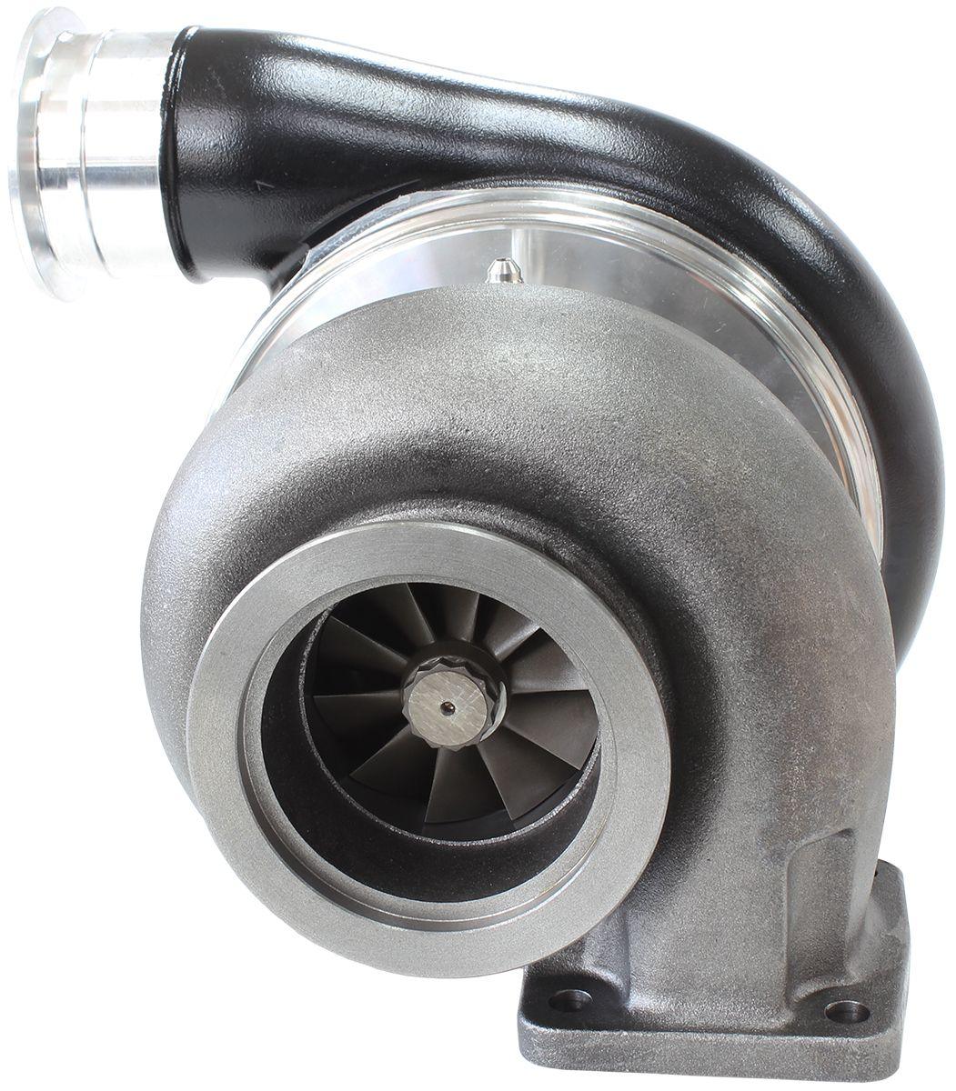 Aeroflow Performance External Wastegate, T4 Twin Entry Inlet Flange, V-Band Exhaust Flange Aeroflow BOOSTED 8075 T4 1.10 Turbocharger 1250HP, Hi Temp Black Finish AF8005-4018BLK SR