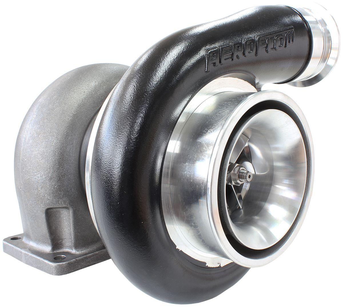 Aeroflow Performance External Wastegate, T4 Twin Entry Inlet Flange, V-Band Exhaust Flange Aeroflow BOOSTED 8075 T4 1.10 Turbocharger 1250HP, Hi Temp Black Finish AF8005-4018BLK SR