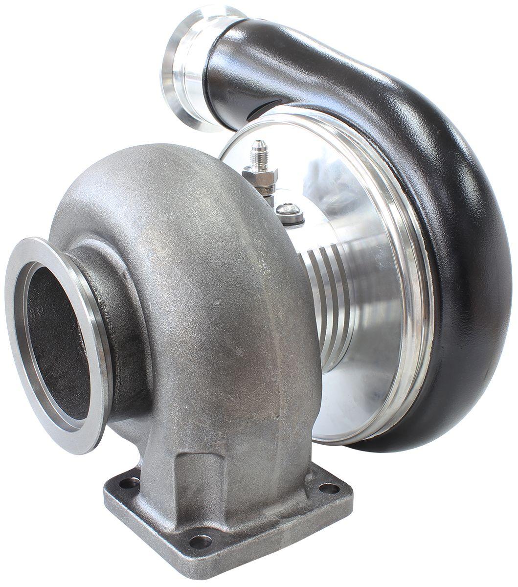 Aeroflow Performance External Wastegate, T4 Twin Entry Inlet Flange, V-Band Exhaust Flange Aeroflow BOOSTED 8075 T4 1.10 Turbocharger 1250HP, Hi Temp Black Finish AF8005-4018BLK SR
