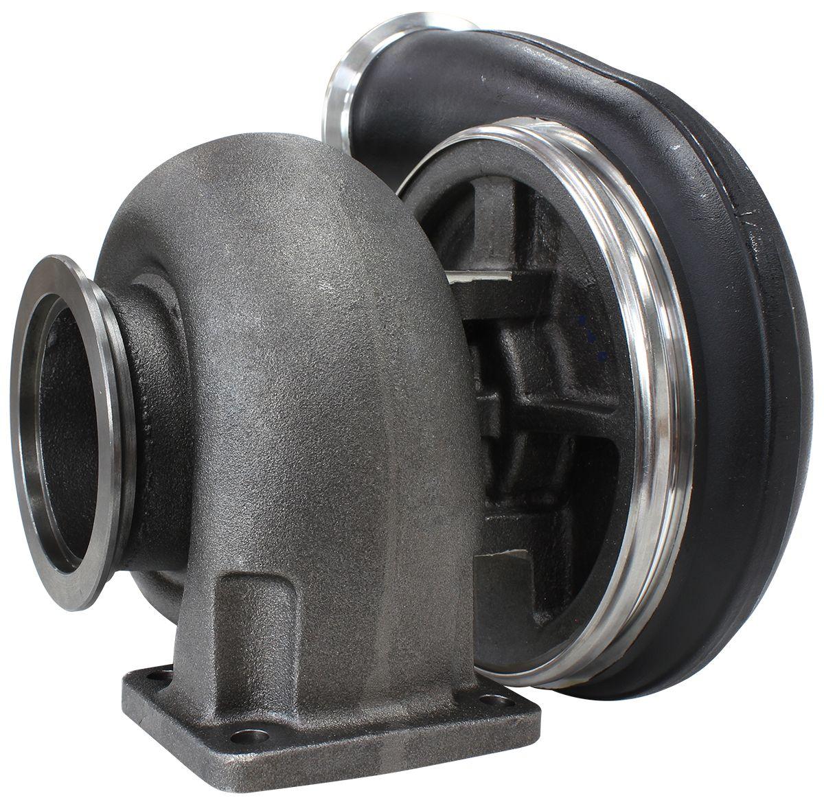 Aeroflow Performance External Wastegate, T4 Twin Entry Inlet Flange, V-Band Exhaust Flange Aeroflow BOOSTED 8075 T4 1.10 Turbocharger 1250HP, Hi Temp Black Finish AF8006-4018BLK SR
