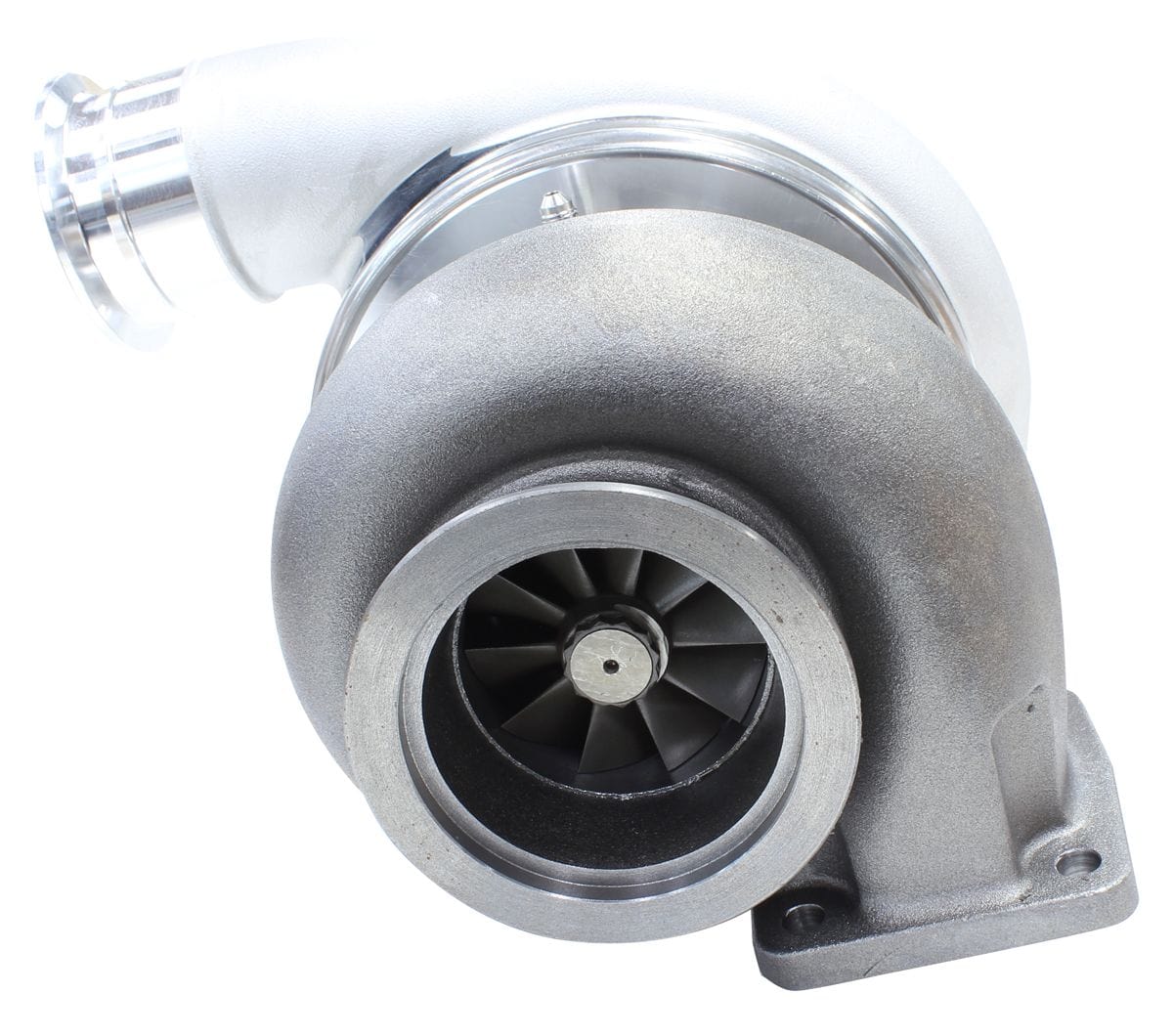 Aeroflow Performance External Wastegate, T4 Twin Entry Inlet Flange, V-Band Exhaust Flange Aeroflow BOOSTED 8075 T4 1.10 Turbocharger 1250HP, Natural Cast Finish AF8005-4018 SR