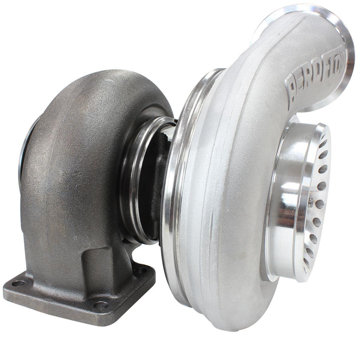 Aeroflow Performance External Wastegate, T4 Twin Entry Inlet Flange, V-Band Exhaust Flange Aeroflow BOOSTED 8075 T4 1.10 Turbocharger 1250HP, Natural Cast Finish AF8006-4018 SR
