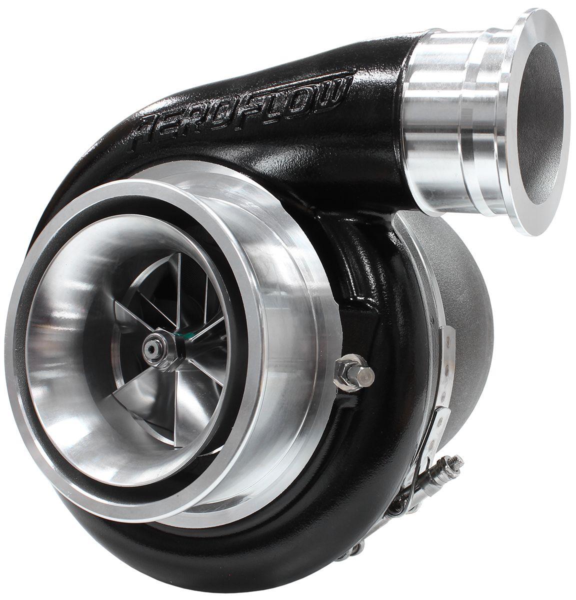 Aeroflow Performance External Wastegate, T4 Twin Entry Inlet Flange, V-Band Exhaust Flange Aeroflow BOOSTED 8888 T4 1.25 Turbocharger 1600HP, Hi Temp Black Finish AF8005-4001BLK SR