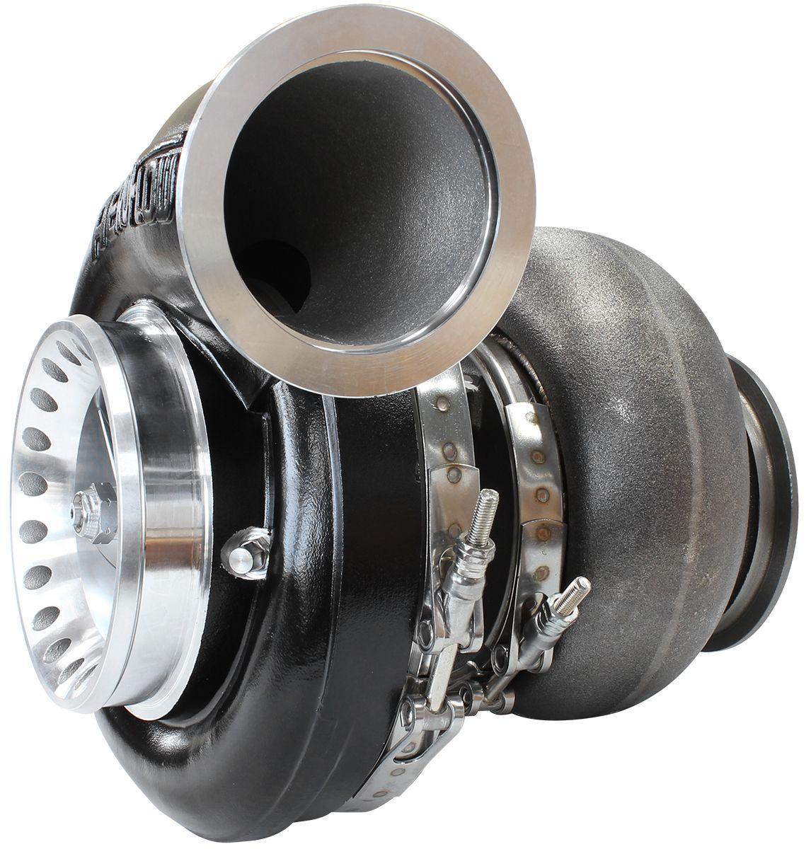 Aeroflow Performance External Wastegate, T4 Twin Entry Inlet Flange, V-Band Exhaust Flange Aeroflow BOOSTED 8888 T4 1.25 Turbocharger 1600HP, Hi Temp Black Finish AF8006-4001BLK SR