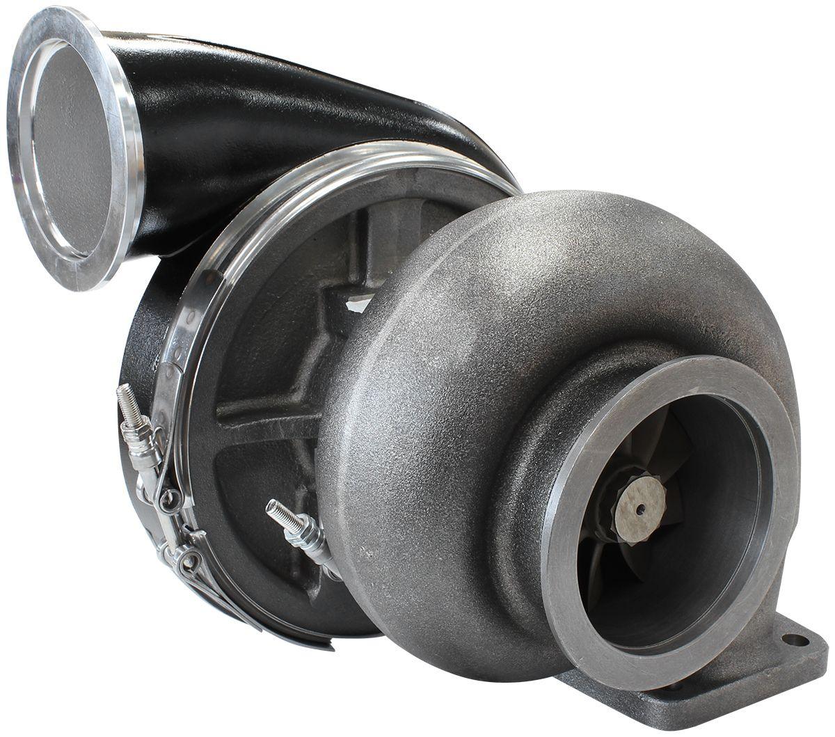 Aeroflow Performance External Wastegate, T4 Twin Entry Inlet Flange, V-Band Exhaust Flange Aeroflow BOOSTED 8888 T4 1.25 Turbocharger 1600HP, Hi Temp Black Finish AF8006-4001BLK SR