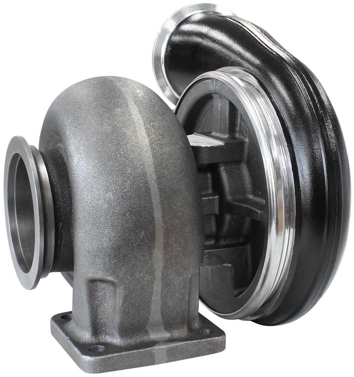 Aeroflow Performance External Wastegate, T4 Twin Entry Inlet Flange, V-Band Exhaust Flange Aeroflow BOOSTED 8888 T4 1.25 Turbocharger 1600HP, Hi Temp Black Finish AF8006-4001BLK SR