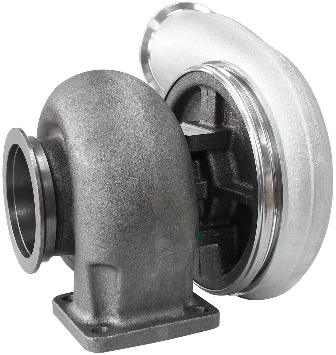 Aeroflow Performance External Wastegate, T4 Twin Entry Inlet Flange, V-Band Exhaust Flange Aeroflow BOOSTED 8888 T4 1.25 Turbocharger 1600HP, Natural Cast Finish AF8006-4001 SR