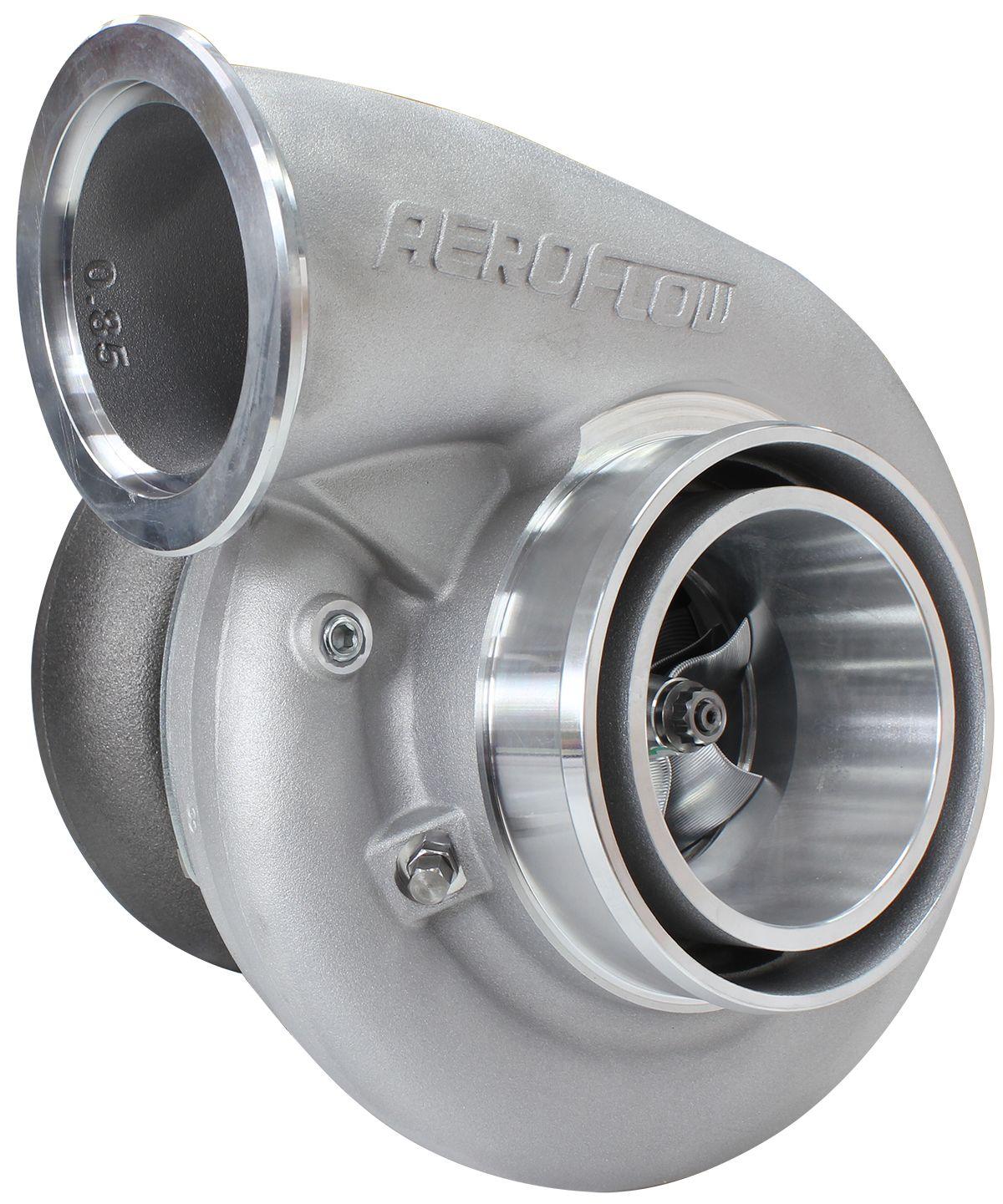 Aeroflow Performance External Wastegate, T4 Twin Entry Inlet Flange, V-Band Exhaust Flange Aeroflow BOOSTED B7875 T4 1.25 Reverse Rotation Turbocharger 1150HP, Natural Cast Finish SR