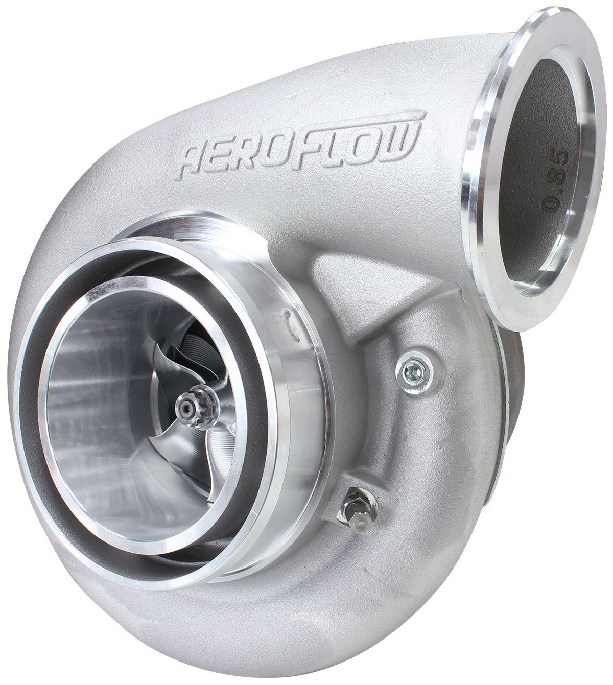 Aeroflow Performance External Wastegate, T4 Twin Entry Inlet Flange, V-Band Exhaust Flange Aeroflow BOOSTED B7875 T4 .96 Turbocharger 1150HP, Natural Cast Finish AF8006-4022 SR