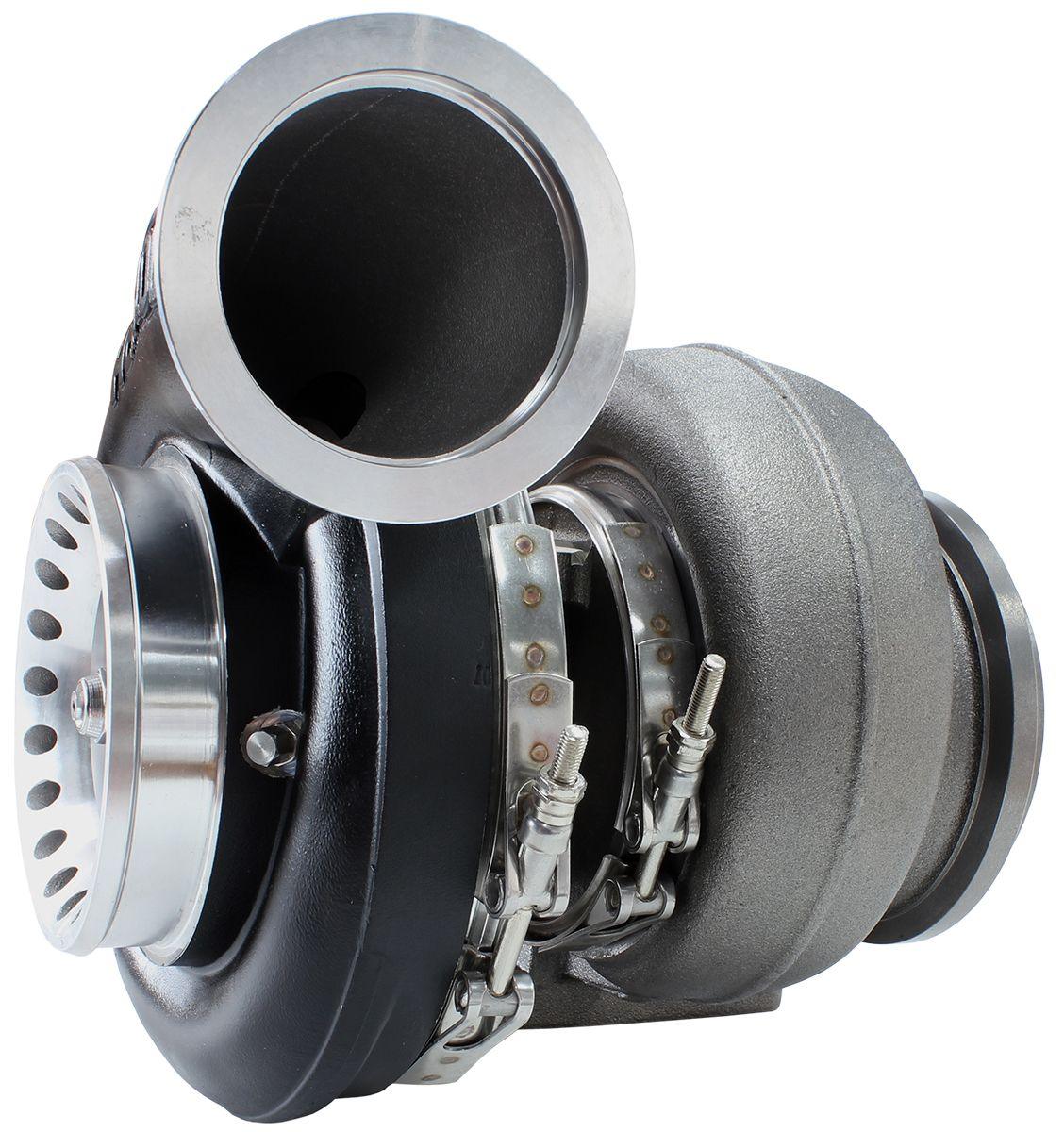 Aeroflow Performance External Wastegate, T6 Twin Entry Inlet Flange, V-Band Exhaust Flange Aeroflow BOOSTED 8888 T6 1.32 Turbocharger 1600HP, Hi Temp Black Finish AF8006-6001BLK SR