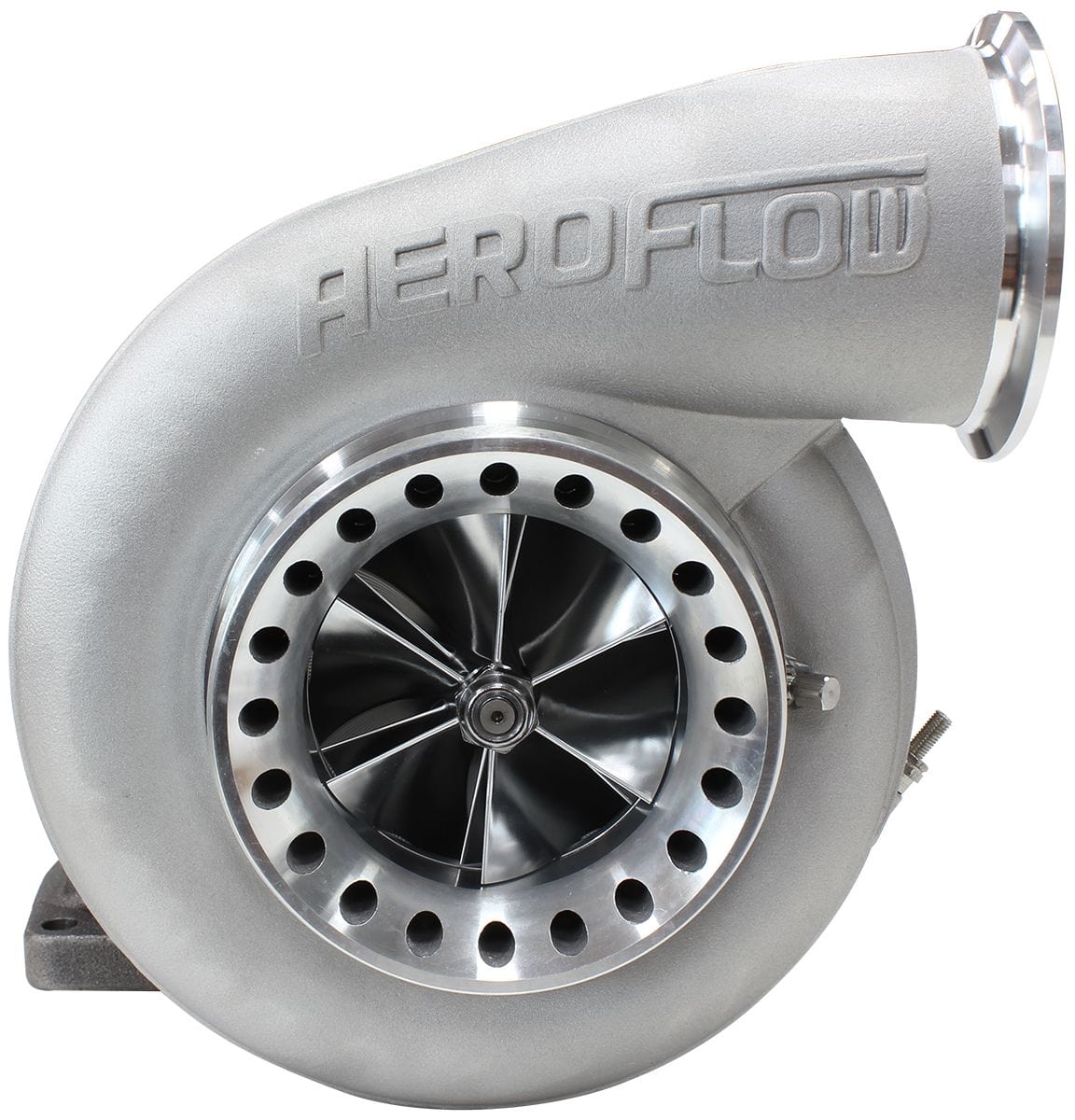 Aeroflow Performance External Wastegate, T6 Twin Entry Inlet Flange, V-Band Exhaust Flange Aeroflow BOOSTED 8888 T6 1.32 Turbocharger 1600HP, Natural Cast Finish AF8006-6001 SR