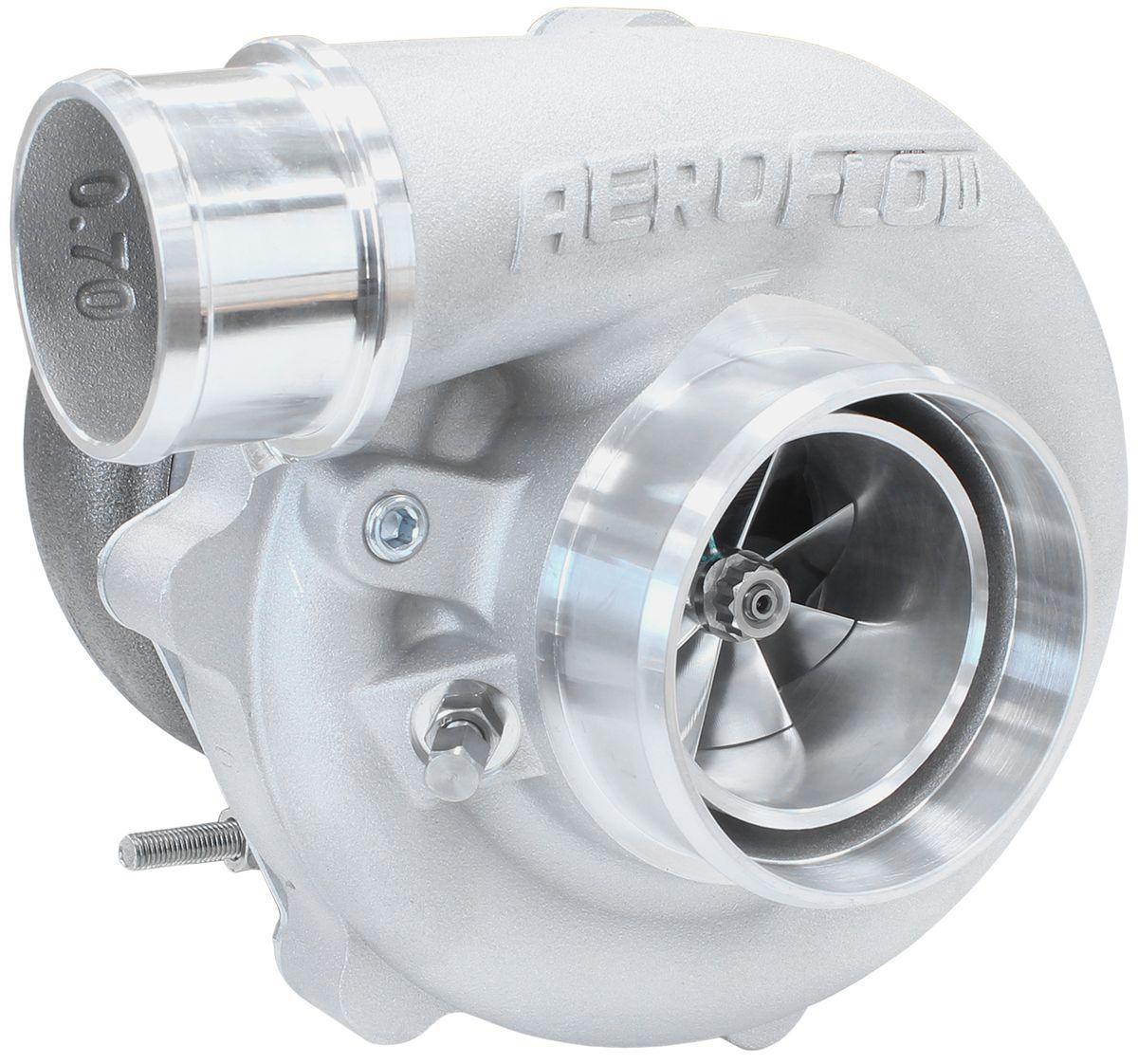 Aeroflow Performance External Wastegate, V-Band Inlet & Exhaust Flanges Aeroflow BOOSTED 5449 .72 Reverse Rotation Turbocharger 660HP, Natural Cast Finish AF8005 SR