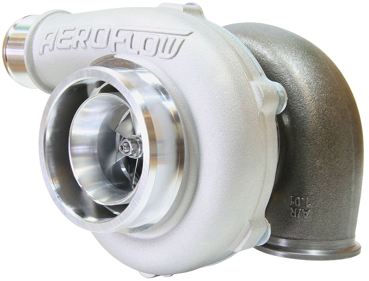 Aeroflow Performance External Wastegate, V-Band Inlet & Exhaust Flanges Aeroflow BOOSTED 5455 1.01 Reverse Rotation Turbocharger 650HP, Natural Cast Finish AF800 SR