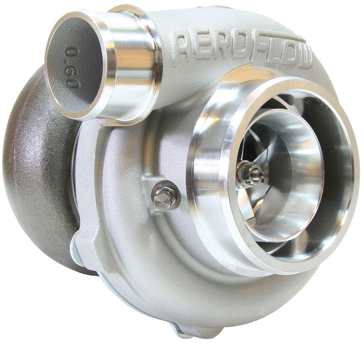 Aeroflow Performance External Wastegate, V-Band Inlet & Exhaust Flanges Aeroflow BOOSTED 5455 1.01 Reverse Rotation Turbocharger 650HP, Natural Cast Finish AF800 SR