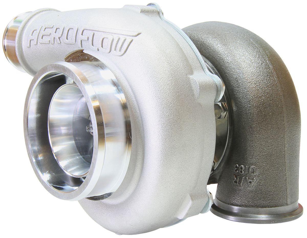 Aeroflow Performance External Wastegate, V-Band Inlet & Exhaust Flanges Aeroflow BOOSTED 5455 .83 Reverse Rotation Turbocharger 650HP, Natural Cast Finish AF8005 SR