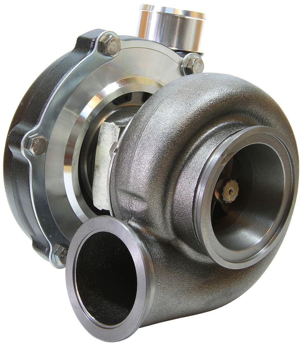 Aeroflow Performance External Wastegate, V-Band Inlet & Exhaust Flanges Aeroflow BOOSTED 5455 V-Band .83 Turbocharger 650HP, Hi Temp Black Finish AF8005-3031BLK SR