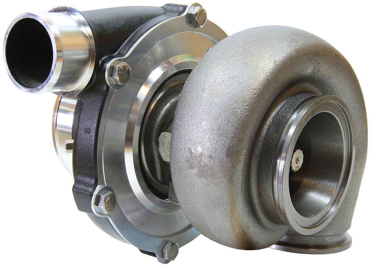 Aeroflow Performance External Wastegate, V-Band Inlet & Exhaust Flanges Aeroflow BOOSTED 5855 V-Band 1.01 Turbocharger 750HP, Hi Temp Black Finish AF8005-3034BLK SR