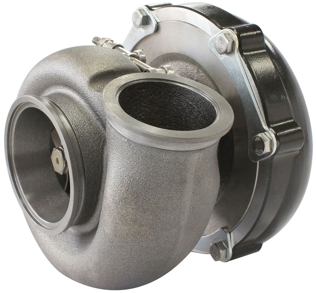 Aeroflow Performance External Wastegate, V-Band Inlet & Exhaust Flanges Aeroflow BOOSTED 6255 1.01 Reverse Rotation Turbocharger 900HP, Hi Temp Black Finish AF80 SR