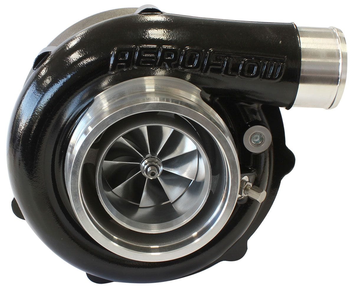 Aeroflow Performance External Wastegate, V-Band Inlet & Exhaust Flanges Aeroflow BOOSTED 6255 1.21 Turbocharger 900HP, Hi Temp Black Finish AF8005-3058BLK SR