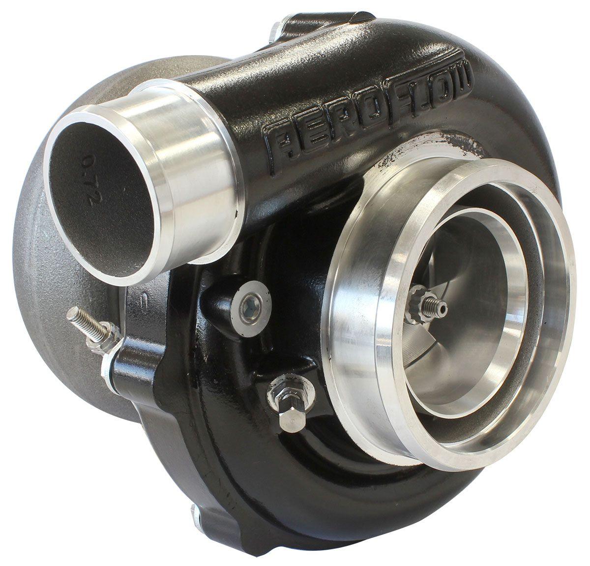 Aeroflow Performance External Wastegate, V-Band Inlet & Exhaust Flanges Aeroflow BOOSTED 6255 .83 Reverse Rotation Turbocharger 900HP, Hi Temp Black Finish AF800 SR