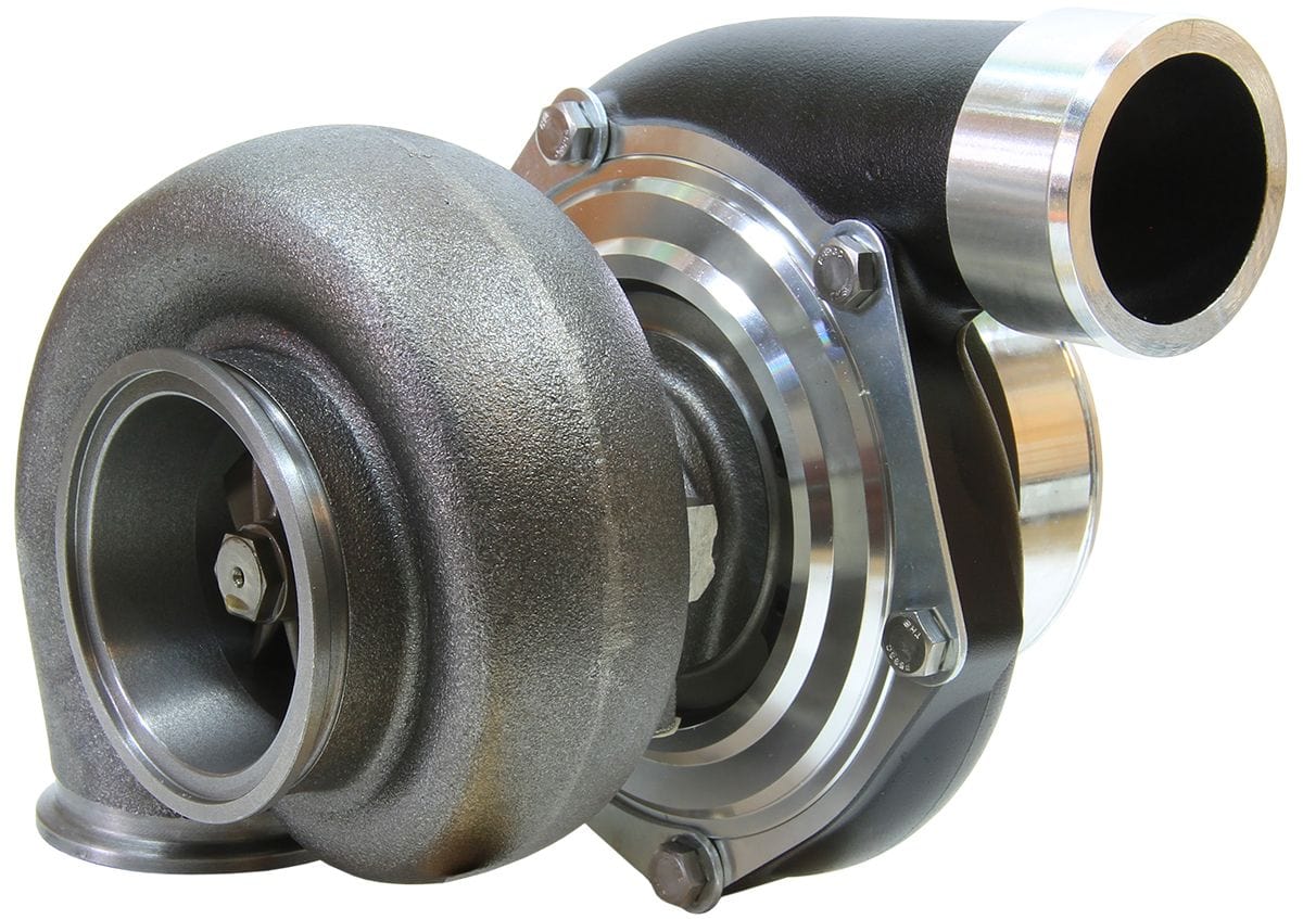Aeroflow Performance External Wastegate, V-Band Inlet & Exhaust Flanges Aeroflow BOOSTED 6662 1.01 Reverse Rotation Turbocharger 900HP, Hi Temp Black Finish AF80 SR