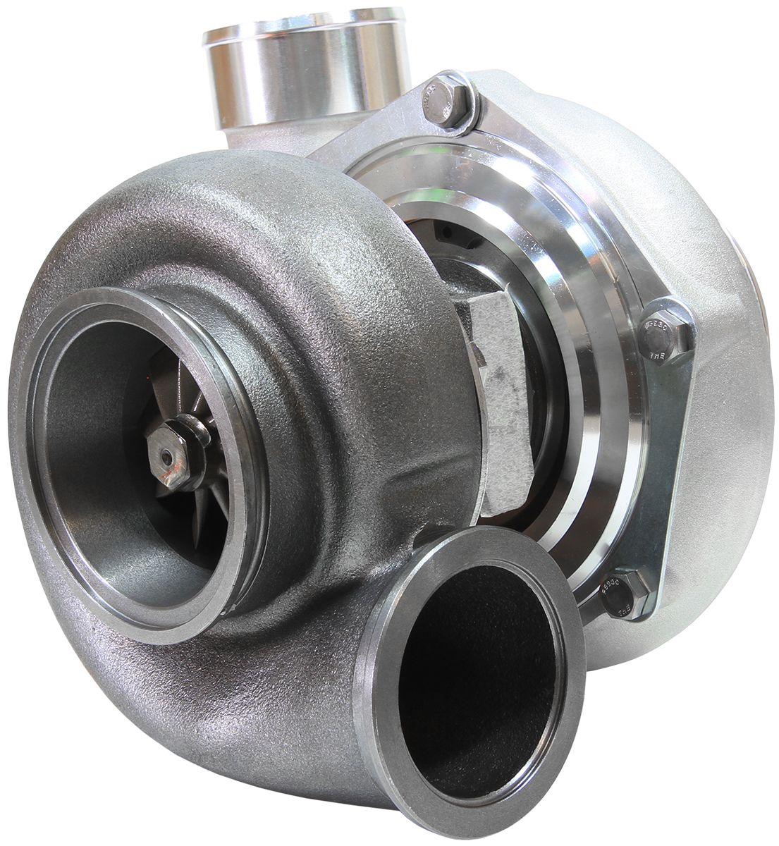 Aeroflow Performance External Wastegate, V-Band Inlet & Exhaust Flanges Aeroflow BOOSTED 6662 1.01 Reverse Rotation Turbocharger 900HP, Natural Cast Finish AF800 SR