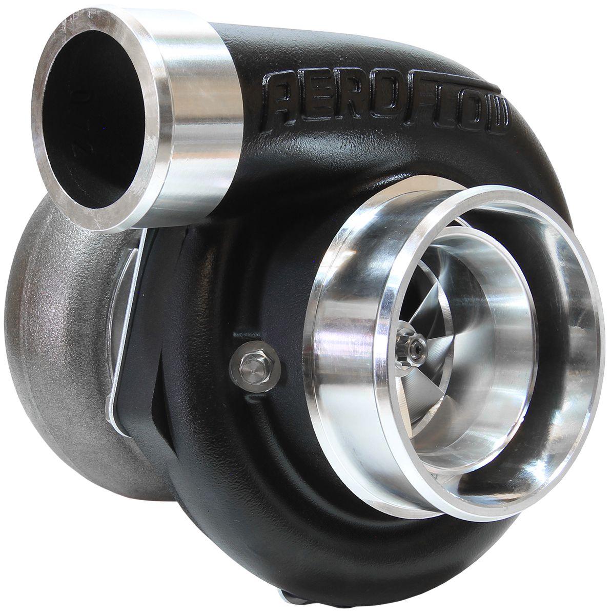 Aeroflow Performance External Wastegate, V-Band Inlet & Exhaust Flanges Aeroflow BOOSTED 6662 .83 Reverse Rotation Turbocharger 900HP, Hi Temp Black Finish AF800 SR