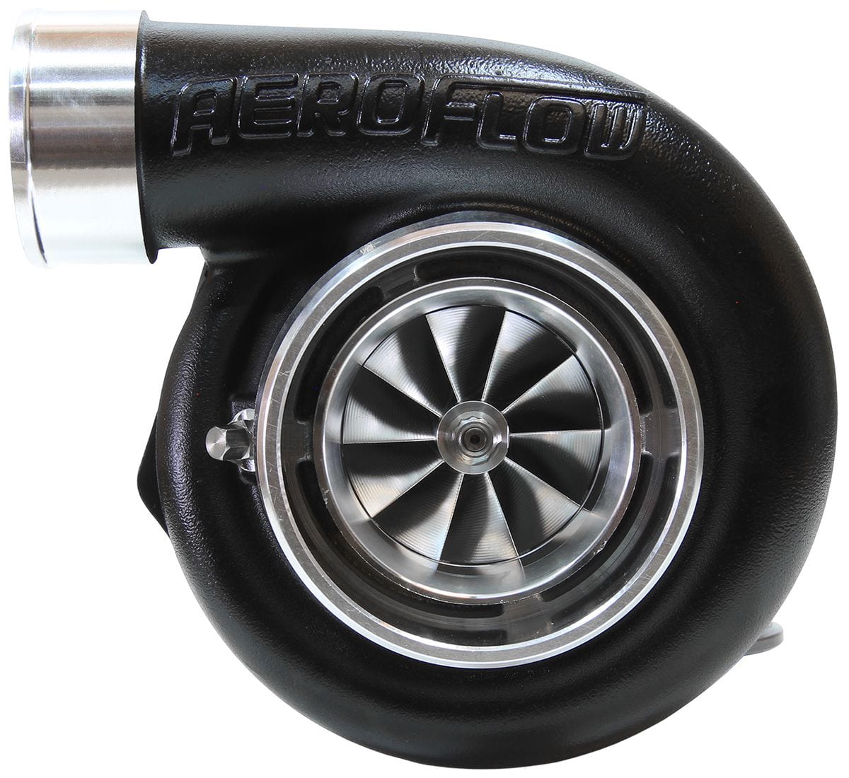 Aeroflow Performance External Wastegate, V-Band Inlet & Exhaust Flanges Aeroflow BOOSTED 6662 .83 Reverse Rotation Turbocharger 900HP, Hi Temp Black Finish AF800 SR