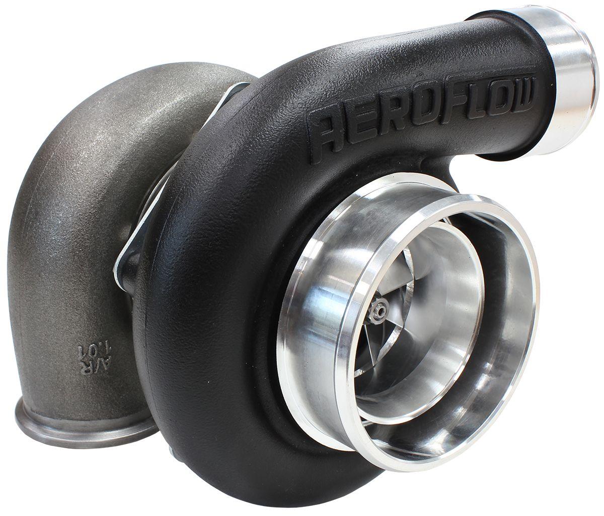 Aeroflow Performance External Wastegate, V-Band Inlet & Exhaust Flanges Aeroflow BOOSTED 6662 V-Band 1.01 Turbocharger 900HP, Hi Temp Black Finish AF8005-3023BLK SR