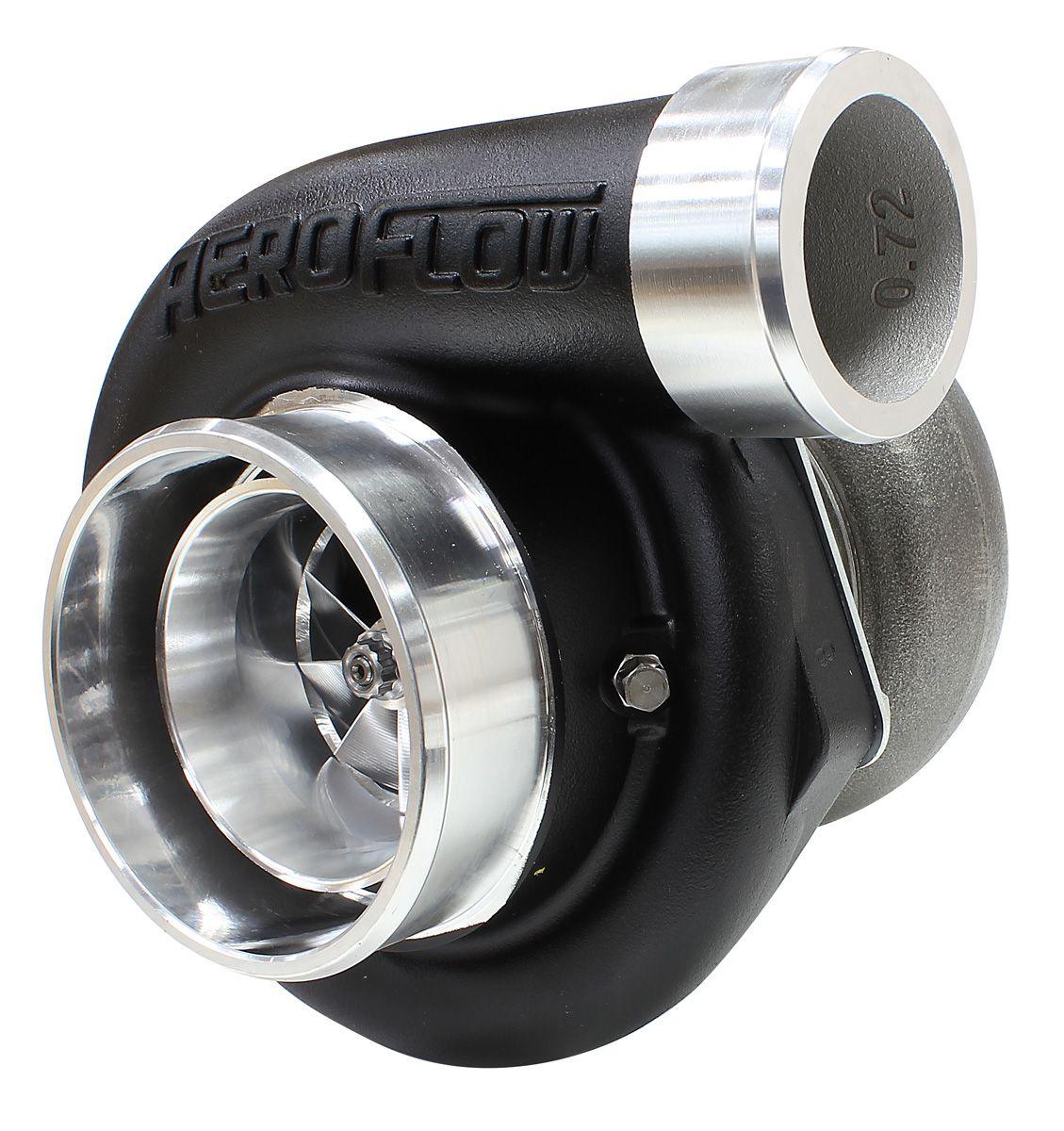 Aeroflow Performance External Wastegate, V-Band Inlet & Exhaust Flanges Aeroflow BOOSTED 6662 V-Band .83 Turbocharger 900HP, Hi Temp Black Finish AF8005-3022BLK SR
