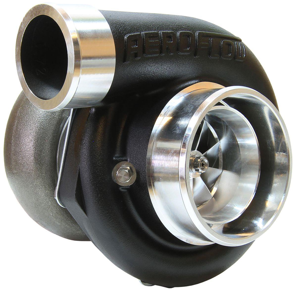 Aeroflow Performance External Wastegate, V-Band Inlet & Exhaust Flanges Aeroflow BOOSTED 6762 1.01 Reverse Rotation Turbocharger 950HP, Hi Temp Black Finish AF80 SR
