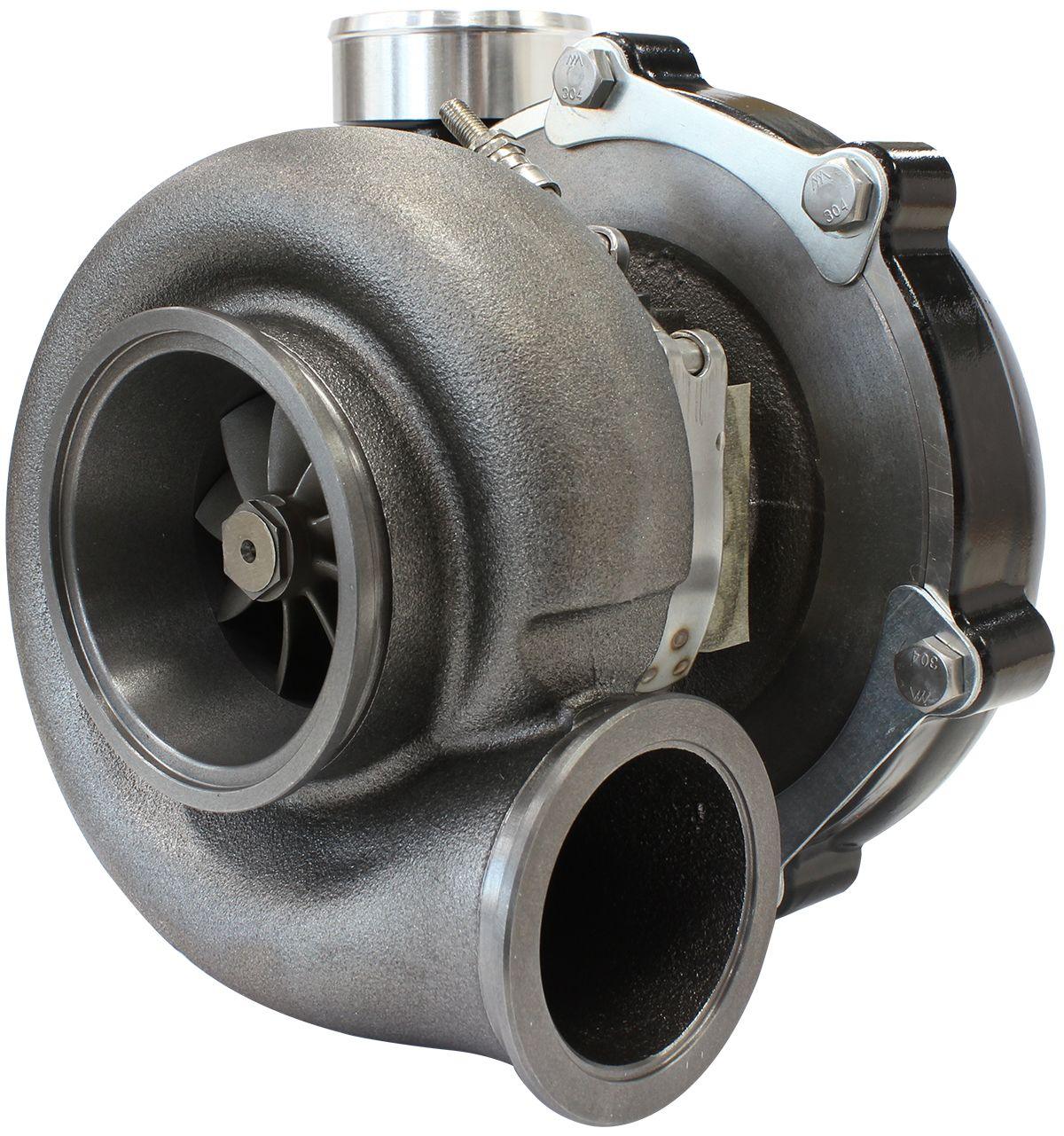 Aeroflow Performance External Wastegate, V-Band Inlet & Exhaust Flanges Aeroflow BOOSTED 6862 1.21 Reverse Rotation Turbocharger 1050HP, Hi Temp Black Finish AF8 SR