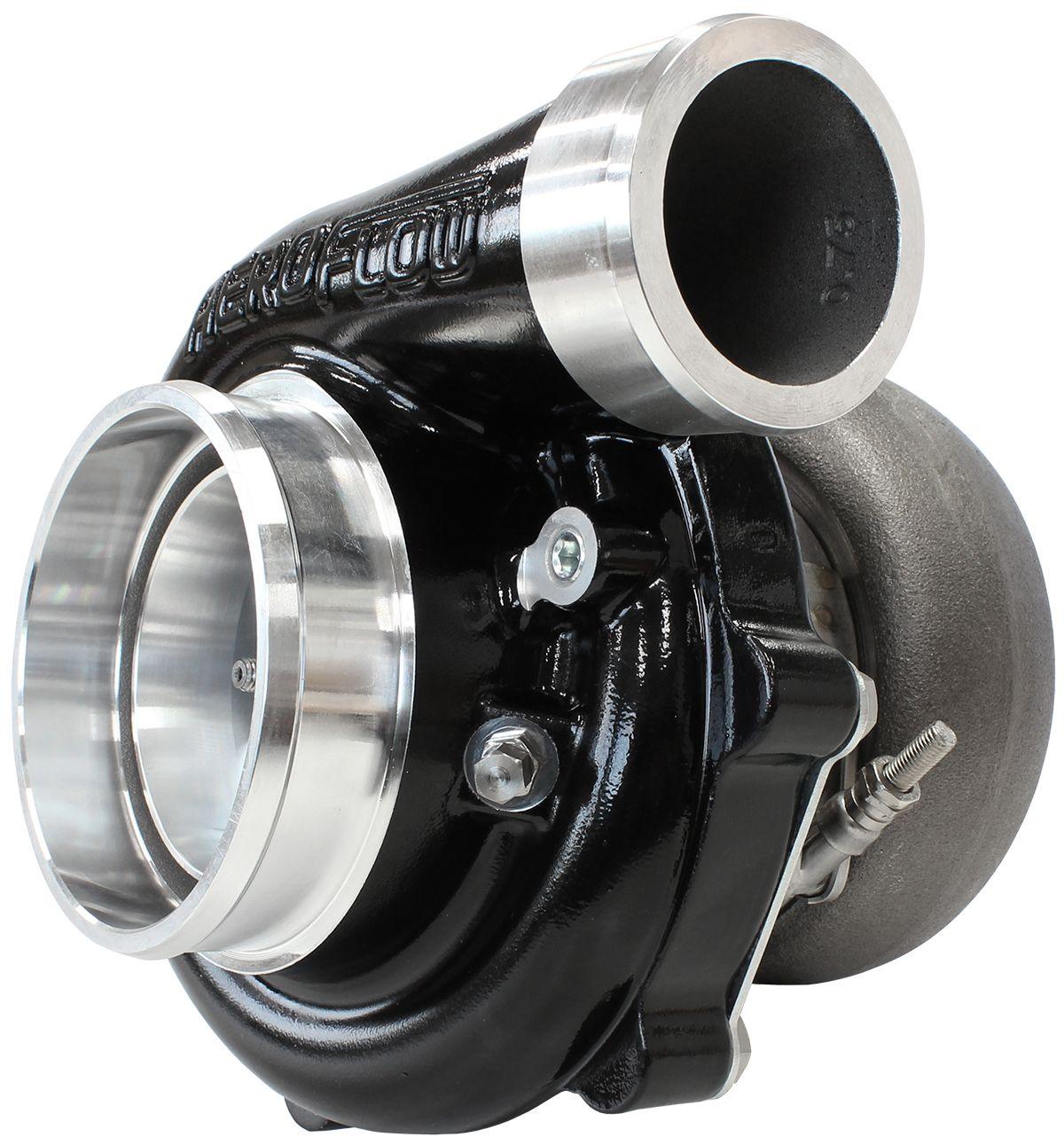 Aeroflow Performance External Wastegate, V-Band Inlet & Exhaust Flanges Aeroflow BOOSTED 6862 .83 Turbocharger 1050HP, Hi Temp Black Finish AF8005-3072BLK SR