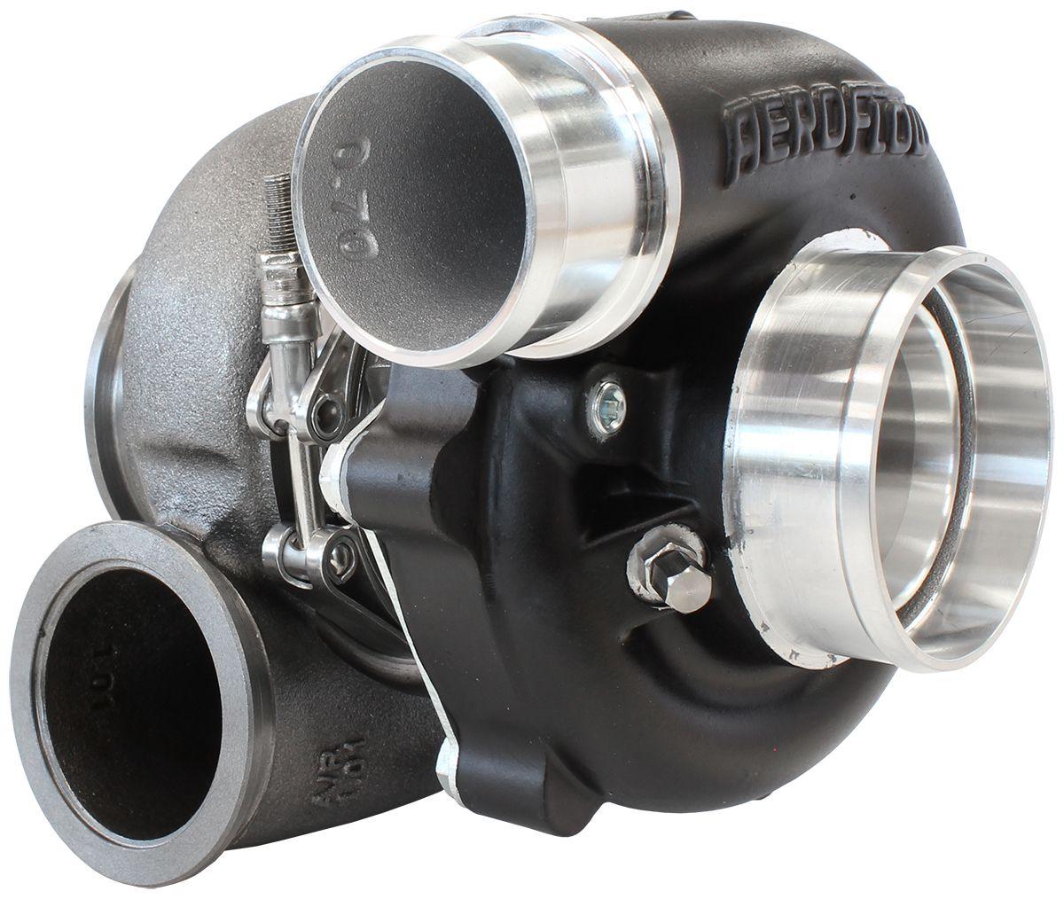 Aeroflow Performance External Wastegate, V-Band Inlet & Exhaust Flanges Aeroflow BOOSTED B5455 1.01 Reverse Rotation Turbocharger 660HP, Hi Temp Black Finish AF8 SR