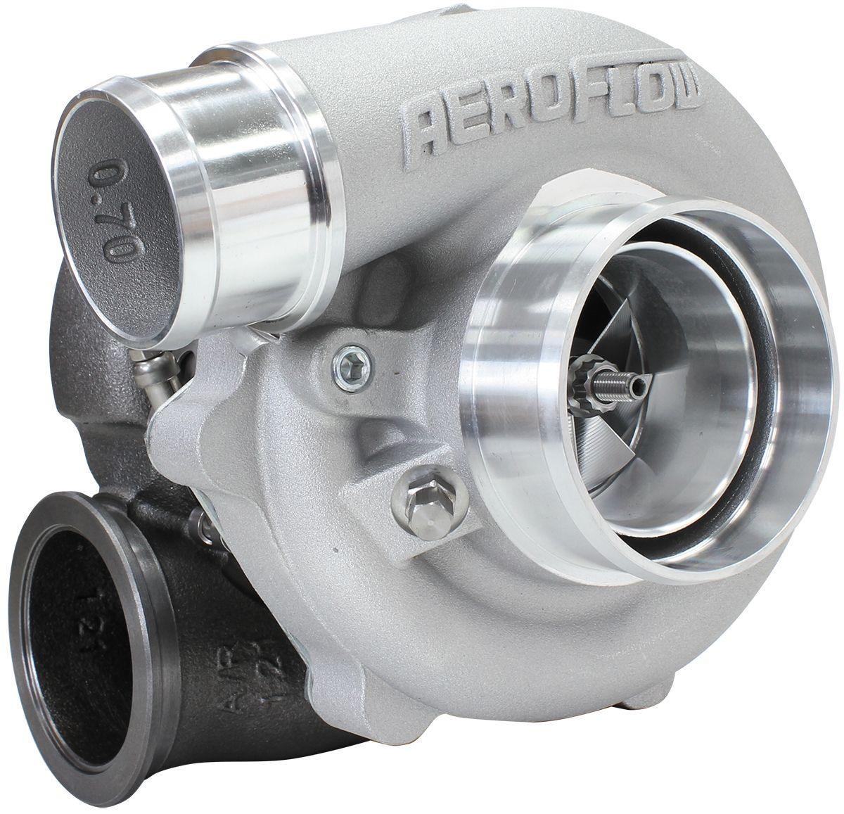 Aeroflow Performance External Wastegate, V-Band Inlet & Exhaust Flanges Aeroflow BOOSTED B5455 1.21 Reverse Rotation Turbocharger 660HP, Natural Cast Finish AF80 SR