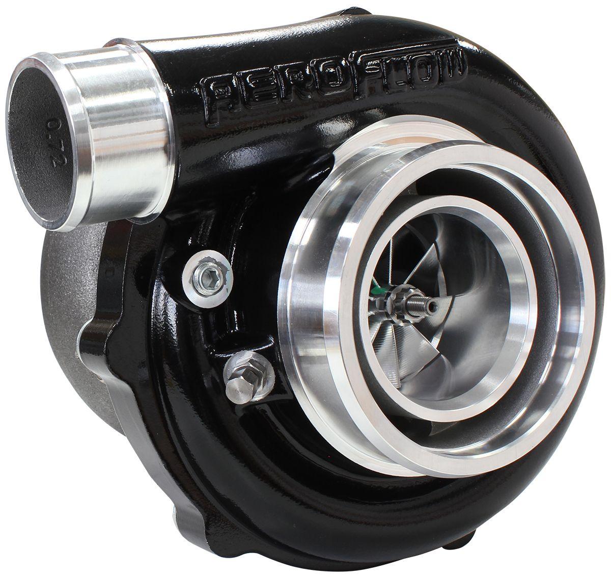 Aeroflow Performance External Wastegate, V-Band Inlet & Exhaust Flanges Aeroflow BOOSTED B5855 1.01 Reverse Rotation Turbocharger 770HP, Hi Temp Black Finish AF8 SR
