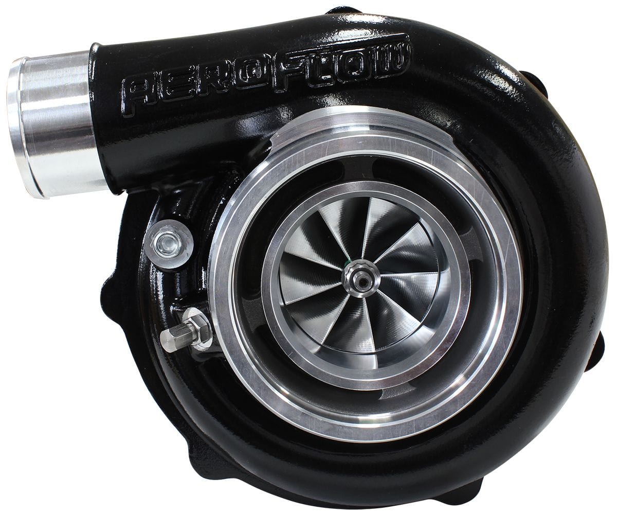 Aeroflow Performance External Wastegate, V-Band Inlet & Exhaust Flanges Aeroflow BOOSTED B5855 1.01 Reverse Rotation Turbocharger 770HP, Hi Temp Black Finish AF8 SR