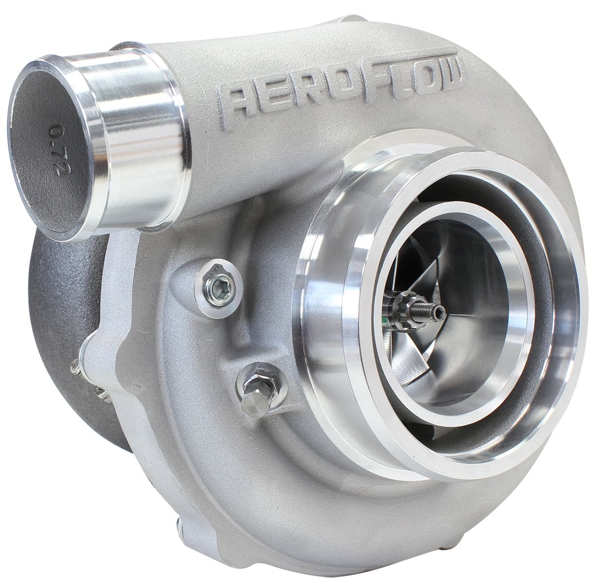 Aeroflow Performance External Wastegate, V-Band Inlet & Exhaust Flanges Aeroflow BOOSTED B5855 1.01 Reverse Rotation Turbocharger 770HP, Natural Cast Finish AF80 SR